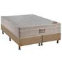 Imagem de Cama Box Queen: Colchão Molas Ensacadas Ortobom SuperPocket Fort Airtech Spring + Base CRC Suede Clean(158x198)