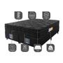 Imagem de Cama Box Queen Colchão Ortopédico Black + Box 158x198x67 One Face Espuma D33 Preto