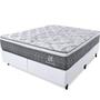 Imagem de Cama Box Queen Colchão Smart Spring Mola Ensacada e Pillow Top de Espuma Viscoelástico 158x198x63cm - BF Colchões