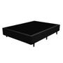 Imagem de Cama Box Queen Colchão Top Line Mola Bonnel + Box Sintético Preto Serra Negra 63x158x198