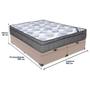 Imagem de Cama Box Queen com Baú Bege Ortobom ISOSuperpocket PillowTop