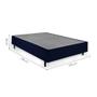 Imagem de Cama Box Queen com Colchão Mola Ensacada Guldi Firme Branco e Azul