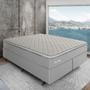 Imagem de Cama Box Queen Herval New Silver, 67x158x198 cm, Molas Ensacadas