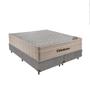 Imagem de Cama Box Queen Marrom e Colchão Ortobom Airtech SpringPocket
