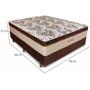 Imagem de Cama Box Queen Strong e colchão Ortho Essence Queen Size com molas ensacadas individuais 1,58 Marrom