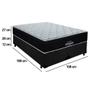 Imagem de Cama Box Queen Suede Bipartido + Colchão Airtech Molas Ensacadas Antares Ortobom 158cm Preto