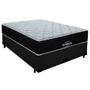 Imagem de Cama Box Queen Suede Bipartido + Colchão Airtech Molas Ensacadas Antares Ortobom 158x198x67