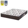 Imagem de Cama Box Queen Suede Bipartido + Colchão Espuma Orthoface Polar 158x198x65cm - Suporta Até 120kg Por Pessoa Bege