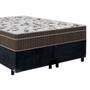 Imagem de Cama Box Queen Suede Bipartido + Colchão Espuma Orthoface Polar Preto 158x198x65cm - Suporta Até 120kg Por Pessoa