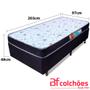 Imagem de Cama Box Solteirão + Colchão 97x203x48cm Espuma D33 Selada - BF Colchões