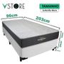 Imagem de Cama Box Solteirão + Colchão Espuma D33 Ortopédico 96x203x58cm Orthopedic l Várias Cores V-Store