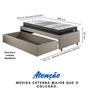 Imagem de Cama Box Solteirão com Gaveta 88x188cm Revestida em Linho Bege com Colchão Gransleep Ecoflex