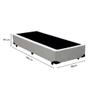 Imagem de Cama Box Solteiro 88 Sintetico Branco com Colchão Nazar Molas Ensacadas com Pillow Top Bello Box Conforto Espuma da Nasa Viscoeslástico D33 Cinza