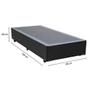 Imagem de Cama Box Solteiro 88 Tecido Sintético Preto Com Colchão Marrocos - Poliéster - Espuma D33 30cm