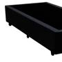 Imagem de Cama Box Solteiro 88 Tecido Sintético Preto com Colchão Nápoles Espuma D33 54x88x188