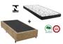 Imagem de Cama Box Solteiro Bege Suede + Colchão Espuma D23 78x188x19