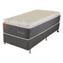 Imagem de Cama Box Solteiro (Box + Colchão) 78x188x67 Brilhante Prorelax Molas Ensacadas Pillow Top - Cinza