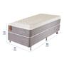 Imagem de Cama Box Solteiro (Box + Colchão) 88x188x69 Esmeralda Prorelax Molas Ensacadas Pillow In Turn Free - Cinza