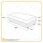 Imagem de Cama Box Solteiro Branco + Colchão de Espuma D33 - Castor - Sleep Max 78x188x43cm