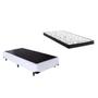 Imagem de Cama Box Solteiro Branco + Colchão Espuma D33 78x188x15