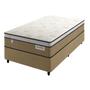 Imagem de Cama Box Solteiro c/ Colchão Smart Flex D26 de Molas Ensacadas 108x198 Bege/Branco - Plumatex