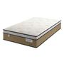 Imagem de Cama Box Solteiro c/ Colchão Smart Flex D26 de Molas Ensacadas 108x198 Bege/Branco - Plumatex