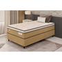 Imagem de Cama Box Solteiro c/ Colchão Smart Flex D26 de Molas Ensacadas 108x198 Bege/Branco - Plumatex