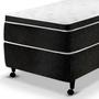 Imagem de Cama Box Solteiro Castor Black e White Air One Face D33 88x188x50 + Box Castor