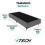 Imagem de Cama Box Solteiro Cinza V-Store 88x188x44