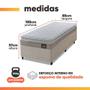 Cama Box Solteiro Colchão de Espuma D33 Millenium Pillow Top 88x188x57cm Bege - HELLEN Imagem de Cama Box Solteiro Colchão de Espuma D33 Millenium Pillow Top 88x188x57cm Bege