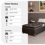 Imagem de Cama Box Solteiro + Colchão Espuma D20 - 51x88x188cm - Suede Preto