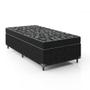 Cama Box Solteiro + Colchão Espuma D20 - 51x88x188cm - Suede Preto - e-Shop Casa Imagem de Cama Box Solteiro + Colchão Espuma D20 - 51x88x188cm - Suede Preto