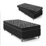 Imagem de Cama Box Solteiro + Colchão Espuma D20 - 51x88x188cm - Suede Preto