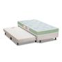 Imagem de Cama Box Solteiro: Colchão Espuma D33 Castor Sleep Max + Base CRC Courano White(88x188)