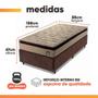 Cama Box Solteiro Colchão Espuma D33 Pillow Top Van Gogh 88x188x67cm Marrom Hellen Imagem de Cama Box Solteiro Colchão Espuma D33 Pillow Top Van Gogh 88x188x67cm Marrom Hellen