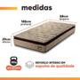 Cama Box Solteiro Colchão Espuma D33 Pillow Top Van Gogh 88x188x67cm Marrom Hellen Imagem de Cama Box Solteiro Colchão Espuma D33 Pillow Top Van Gogh 88x188x67cm Marrom Hellen