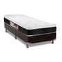 Imagem de Cama Box Solteiro: Colchão Espuma D45 Castor Black e White AIR + Base CRC Suede Black(88x188)