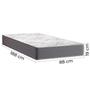Imagem de Cama Box Solteiro Colchão Espuma Egito 88x188x57cm Cinza / Branco Portobel - Suporta até 100kg por Pessoa