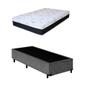 Imagem de Cama Box Solteiro Colchão Mola Ensacada Belos Sonhos + Box Sintético 60x88x188