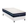 Imagem de Cama Box Solteiro: Colchão Molas MasterPocket Ensacadas Polar Garnet + Base CRC Courano White (88x188)