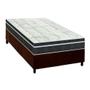 Imagem de Cama Box Solteiro: Colchão Molas Orthoflex Bonnel Venezia + Base CRC Suede Brown(88x188)