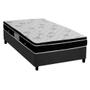 Imagem de Cama Box Solteiro: Colchão Molas Ortobom Nanolastic Physical Spring + Base CRC Suede Gray(88x188)