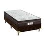 Imagem de Cama Box Solteiro: Colchão Molas Probel MasterPocket Ensacadas Evolution + Base CRC Suede Brown(88x188)