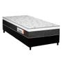 Imagem de Cama Box Solteiro: Colchão Ortopédico Plumatex D28 Falcon Ultra Firme + Base CRC Suede Black(88x188)