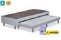 Imagem de Cama Box Solteiro com Auxiliar Espuma Sintético Cinza 50x78x188