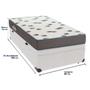 Imagem de Cama Box Solteiro com Bau Ortobom D33 Light Branco