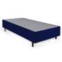 Imagem de Cama Box Solteiro com Colchão Mola Ensacada Guldi Macio e 1 Travesseiro Guldi Nasa Viscoelástico Azul e Branco