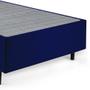 Imagem de Cama Box Solteiro com Colchão Mola Ensacada Guldi Macio e 1 Travesseiro Guldi Nasa Viscoelástico Azul e Branco
