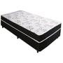 Imagem de Cama Box Solteiro Conjugada Espuma Ortopédica Selado 88x188 Metalassê Tampo Branco