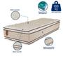 Imagem de Cama Box Solteiro King (Box + Colchão) 96x203x69 Ouro Prorelax Molas Ensacadas Pillow Top Viscoelástico - Bege